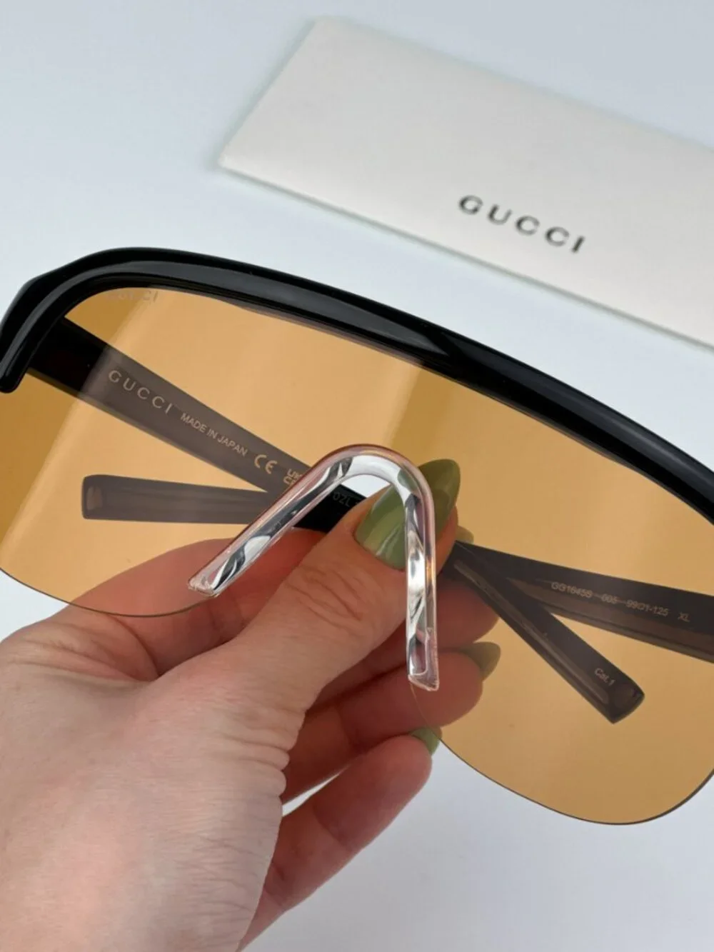 GUCCI GG1645S 005 BLACK MASK ORANGE SUNGLASSES